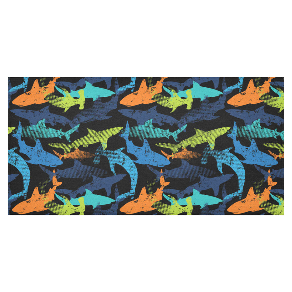Colorful shark Tablecloth