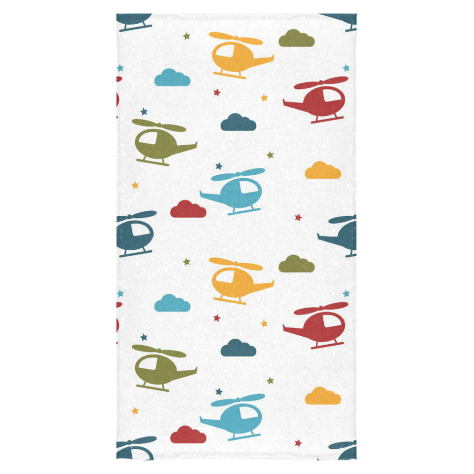 Colorful helicopter pattern Bath Towel