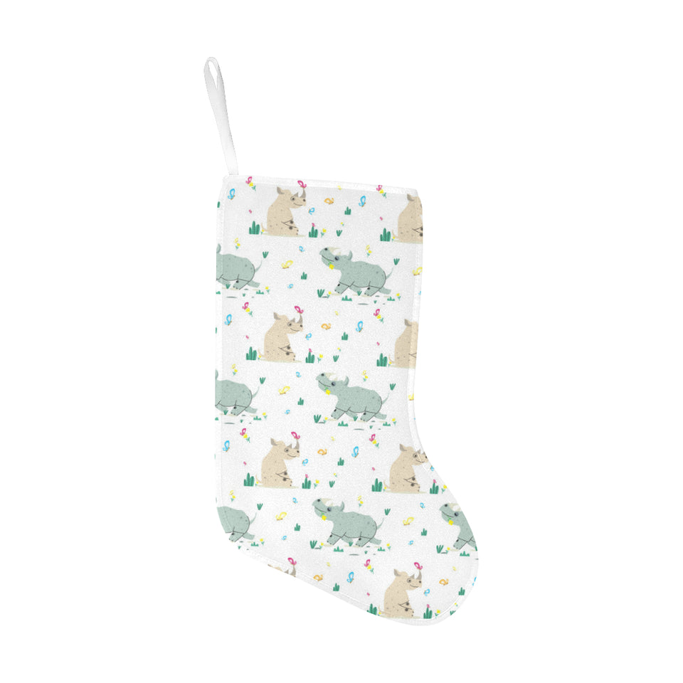 Cute Rhino pattern Christmas Stocking