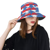 American football ball star stripes pattern Unisex Bucket Hat