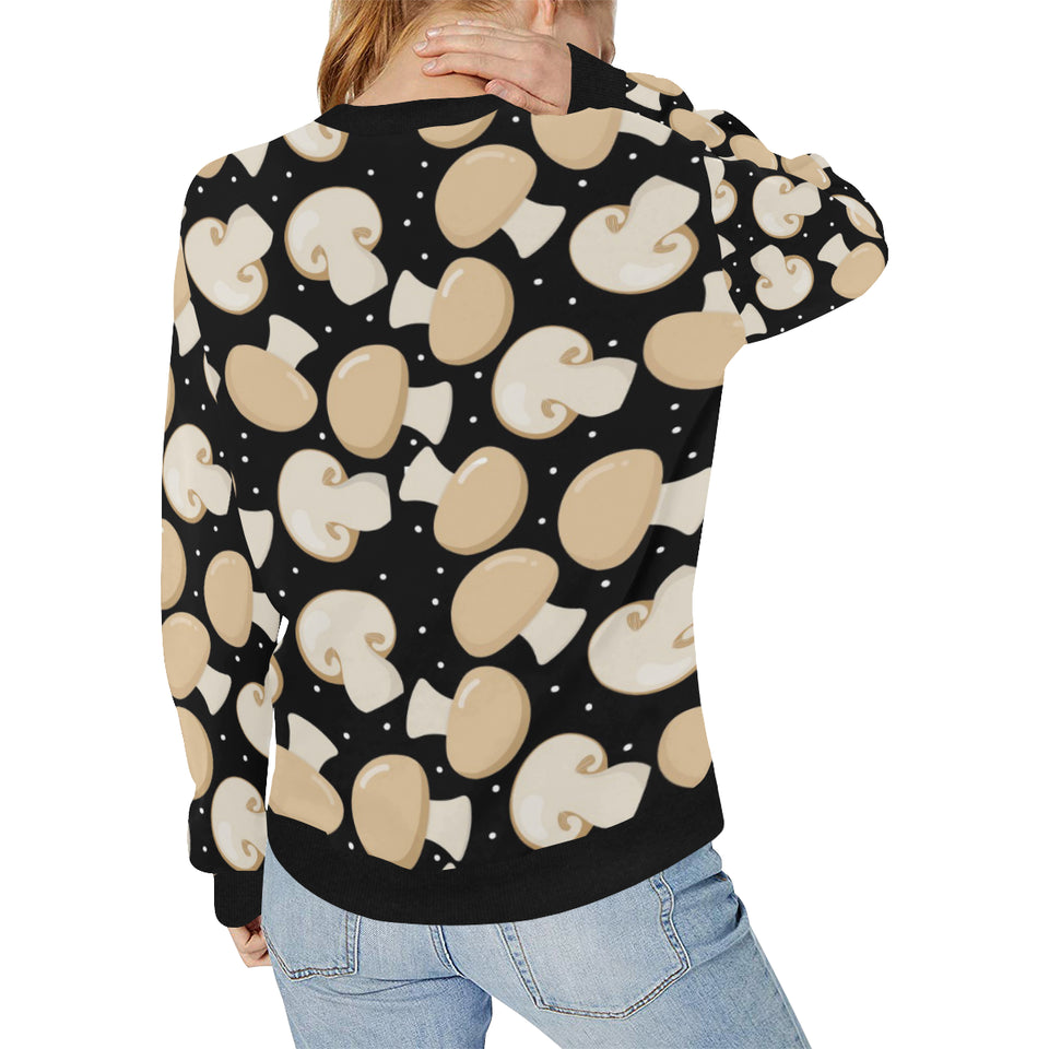 Champignon mushroom pattern Women's Crew Neck Sweatshirt