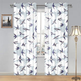 Swallow Pattern Print Design 05 Gauze Curtain