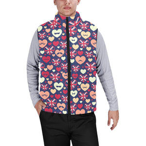 British Pattern Print Design 02 Men's Padded Vest