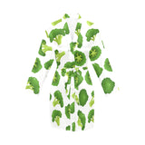 Cute broccoli pattern Women's Long Sleeve Belted Night Robe