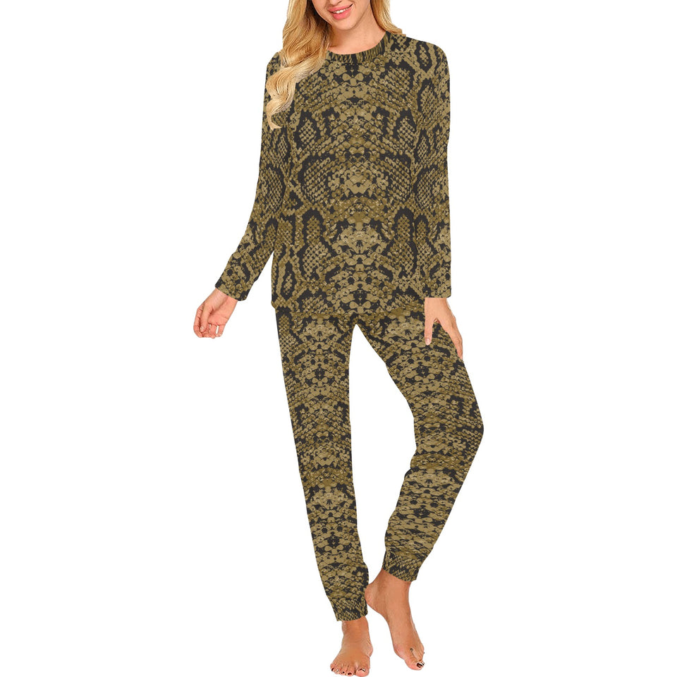 Snake skin pattern Women's All Over Print Pajama Set