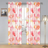 Hand drawn heart design pattern Gauze Curtain