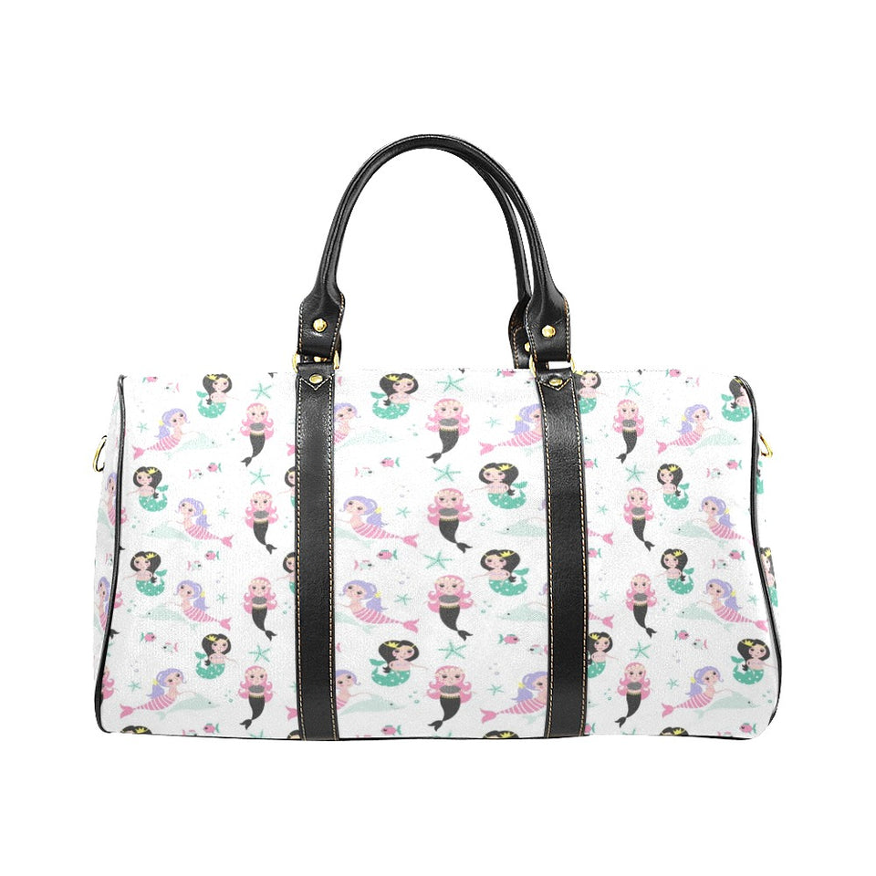 cute mermaid dolphin fish starfish pattern Travel Bag