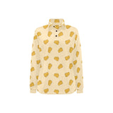 Cheese pattern Women's Long Sleeve Polo Shirt