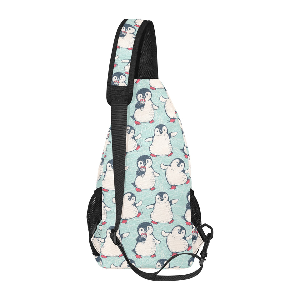 Cute Penguin pattern All Over Print Chest Bag