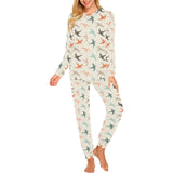 Swallow Pattern Print Design 02 Women's All Over Print Pajama Set