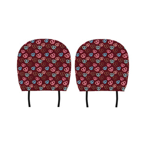 Pretzels Pattern Print Design 05 Car Headrest Cover