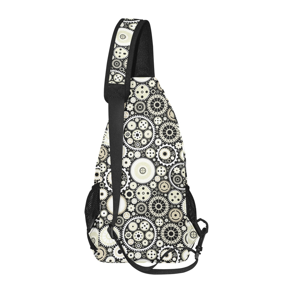 Gear Pattern Print Design 02 All Over Print Chest Bag