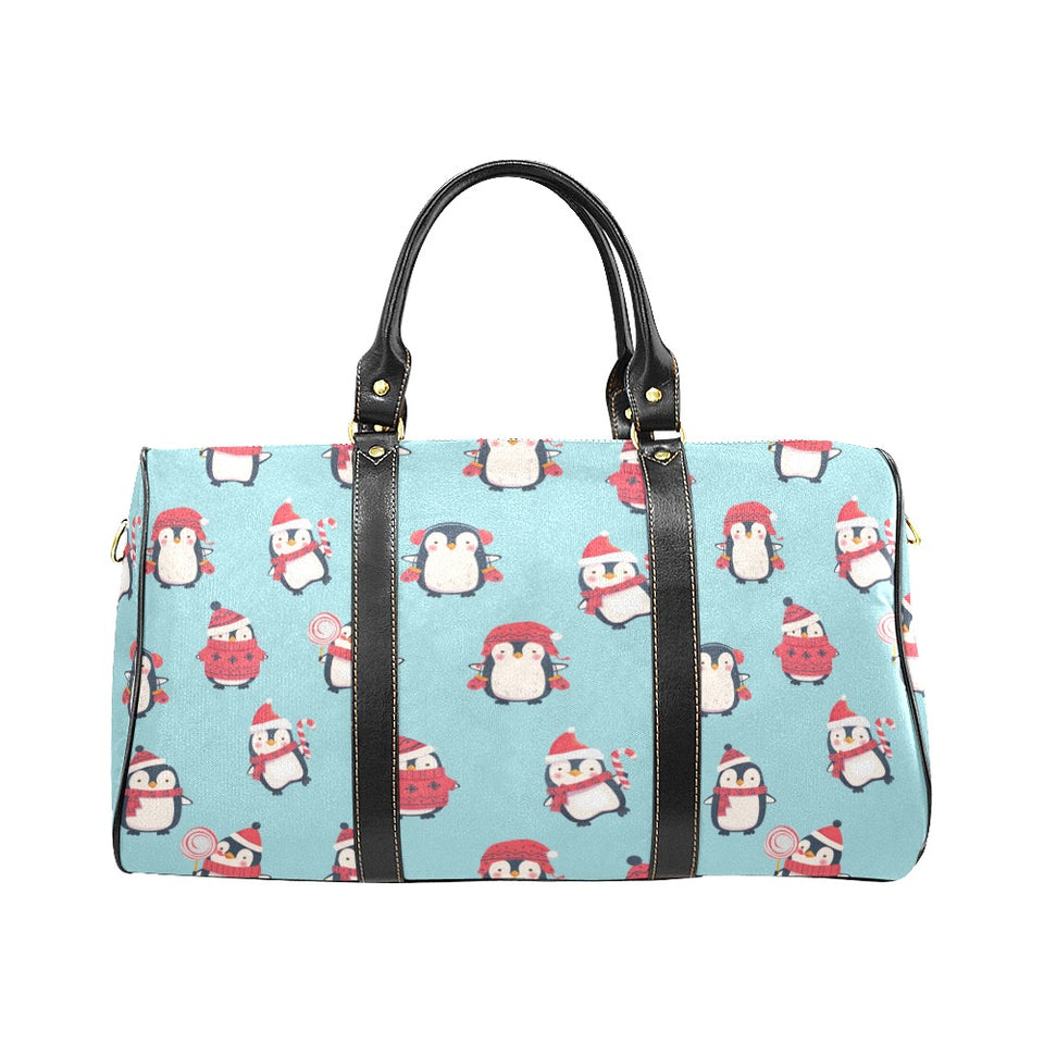 Cute penguin christmas design pattern Travel Bag