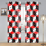 Dice Pattern Print Design 02 Gauze Curtain