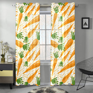 Carrot Pattern Print Design 01 Gauze Curtain