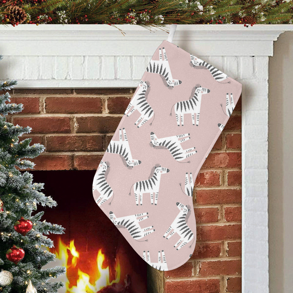 Cute zebra pattern Christmas Stocking