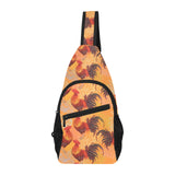 red rooster chicken cock pattern All Over Print Chest Bag