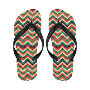 zigzag  chevron colorful pattern Unisex Flip Flops