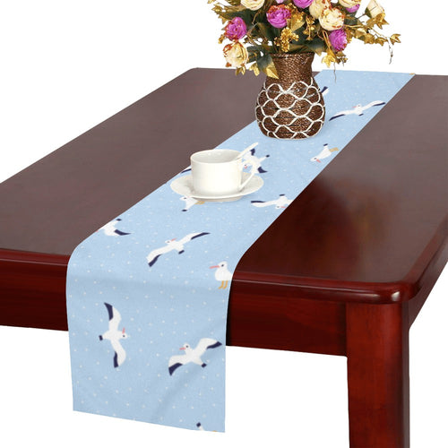 Seagull Pattern Print Design 02 Table Runner