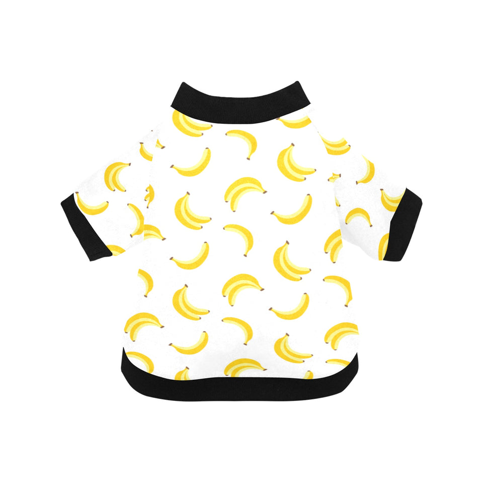 Banana pattern All Over Print Pet Dog Round Neck Fuzzy Shirt