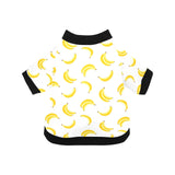 Banana pattern All Over Print Pet Dog Round Neck Fuzzy Shirt