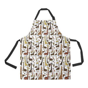 Giraffe Pattern Print Design 05 All Over Print Adjustable Apron