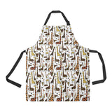 Giraffe Pattern Print Design 05 All Over Print Adjustable Apron