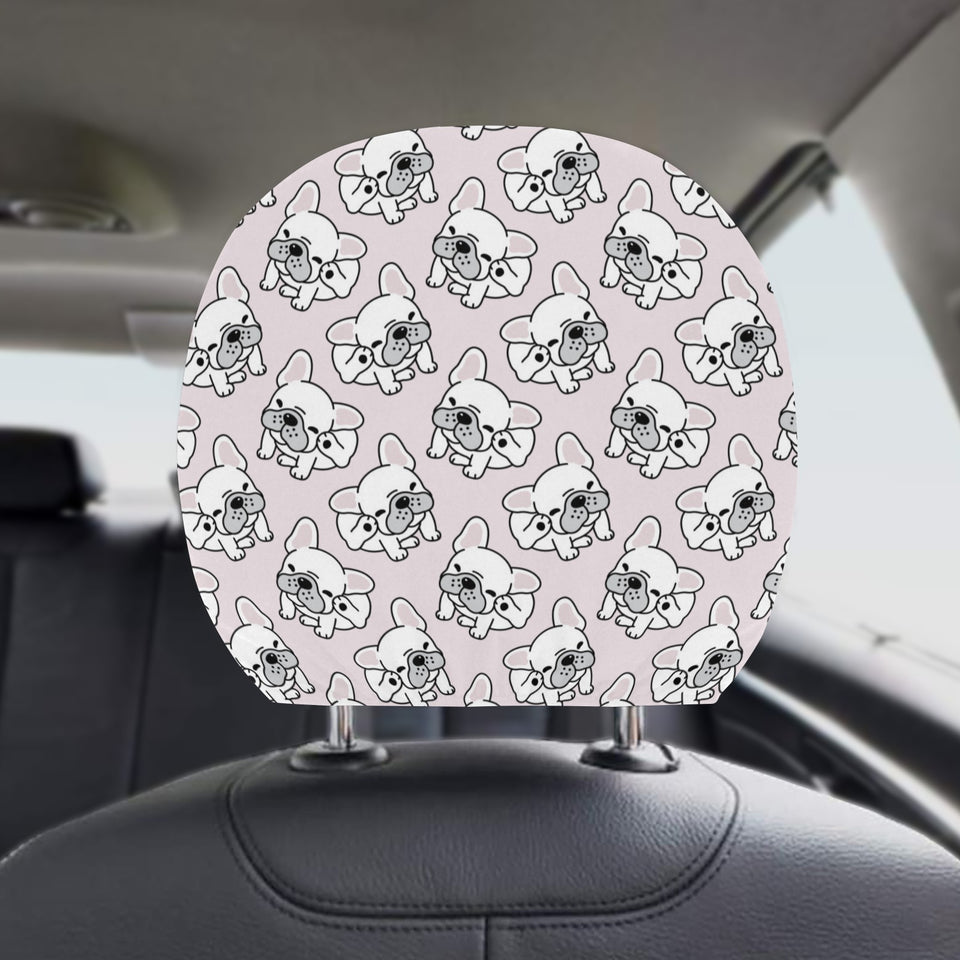 Cute french bulldog pattern Car Headrest Cover
