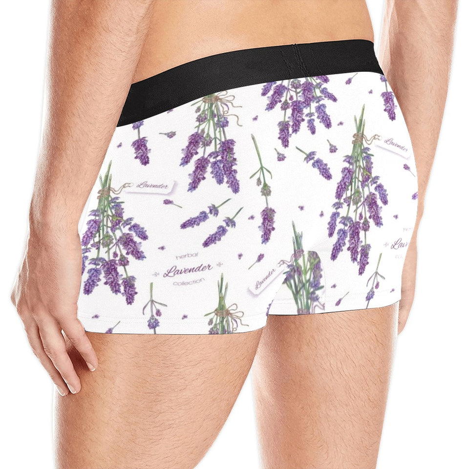 lavender flower design pattern Men's All Over Print Boxer Briefs Men's Underwear