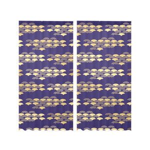 Beautiful japanese fan pattern Gauze Curtain