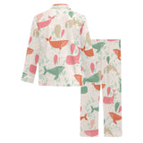 Cute whale pattern Men's Long Pajama Set
