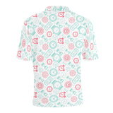 Clock time pattern blackground Men's All Over Print Polo Shirt