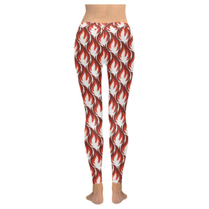 Fire flame symbol design pattern Women's Legging Fulfilled In US