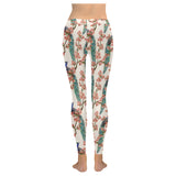 Peacock tropical flower pattern Women's Legging Fulfilled In US