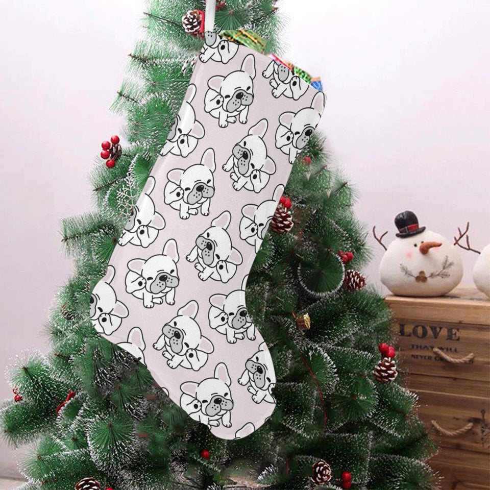 Cute french bulldog pattern Christmas Stocking