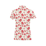Rose Pattern Print Design 01 Women's All Over Print Polo Shirt