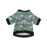 white bengal tigers tropical plant All Over Print Pet Dog Round Neck Fuzzy Shirt