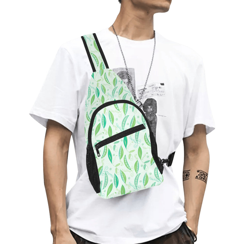 Green Peas Pattern Print Design 01 All Over Print Chest Bag