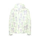 Seahorse shell pattern Kids' Boys' Girls' Padded Hooded Jacket