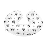 Cute french bulldog paw pattern U-Shaped Travel Neck Pillow