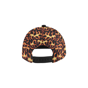 Fire flame dark pattern All Over Print Snapback Cap