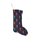 Watercolor colorful seahorse pattern Christmas Stocking