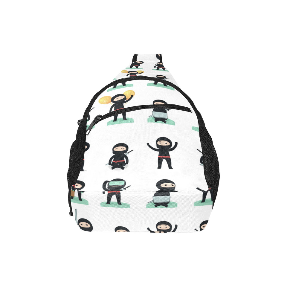 Cute ninja katana sword pattern All Over Print Chest Bag