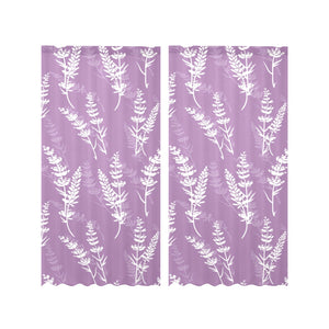 Lavender flowers purple pattern Gauze Curtain