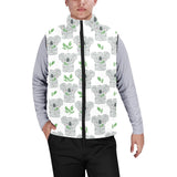 Hand drawn Koala leaves pattern Men's Padded Vest