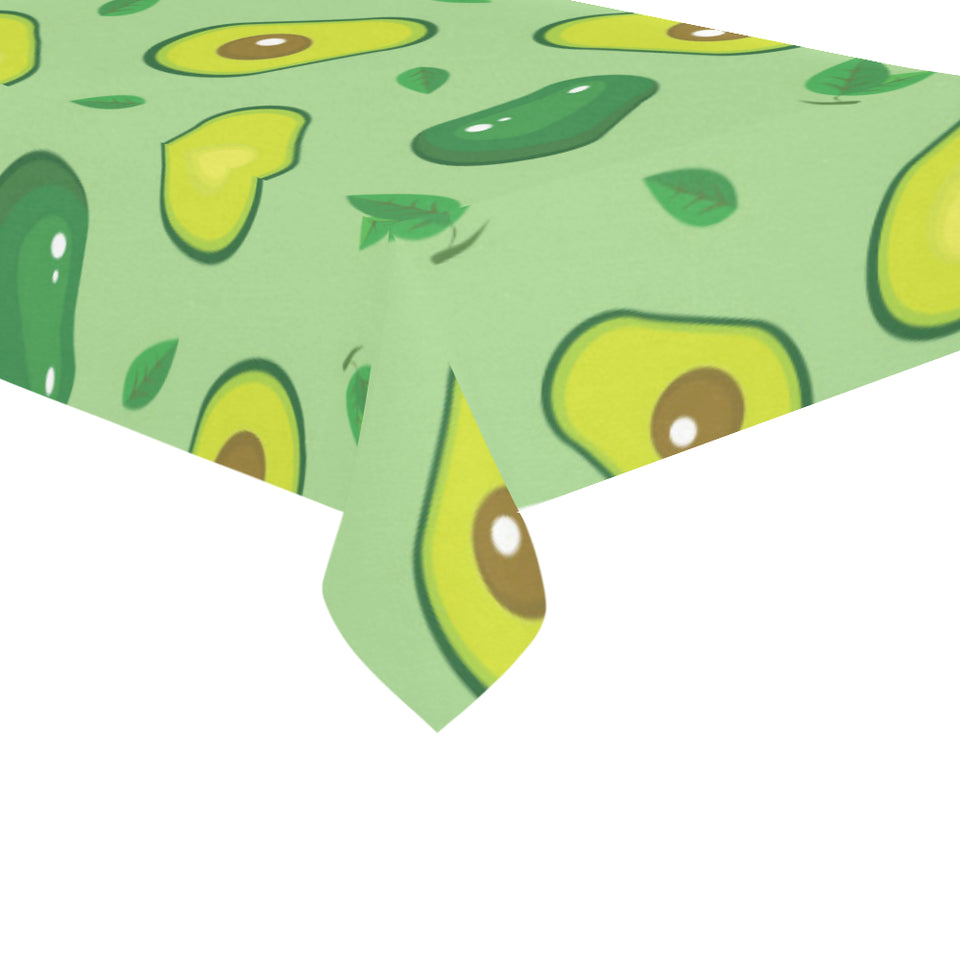 Avocado pattern green background Tablecloth