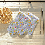 Math Pattern Print Design 04 Heat Resistant Oven Mitts