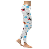Watercolor helicopter cloud pattern Women's Legging Fulfilled In US