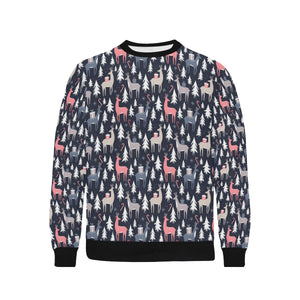 Deers Winter Christmas pattern Men's Crew Neck Sweatshirt