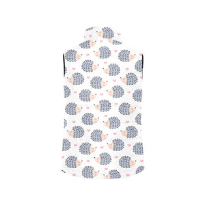 Hedgehog Pattern Print Design 04 Men's Padded Vest